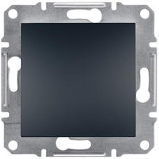 Вимикач 1-клавішний ip44 антрацит, (пластик) Asfora Schneider Electric EPH0100271
