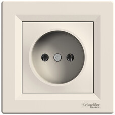 Розетка 220В без заземлення, кремовий, (пластик) Asfora Schneider Electric EPH3000123