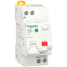 Диференційний автомат 6kA 1P+N 25A C 30mA АC, Resi9 Schneider Electric R9D25625