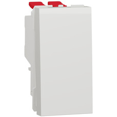 Перемикач 1-клавішний перехресний, 10А, 1 модуль, білий(пластик), Unica New Schneider Electric  NU310518