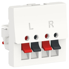 Аудіорозетка, 2 модулі, білий, Unica NEW Schneider Electric NU348618