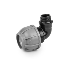 Коліно для труб PE 20 мм / РЗ 1/2", PN10, DSRA10K20M12