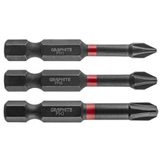 Graphite Біти ударні, набір 3шт, 1/4', PH1/2/3x50мм, сталь S2