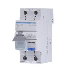 Дифавтомат 1P+N, 25A, C, 30mA, 6kA, A, Hager ADA975D